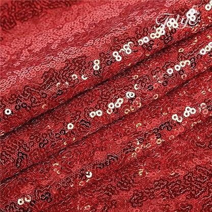 Red Sequin Backdrop Curtains Glitter Drapes 2FTx8F 2 Panels for Wedding Birthday Party Decorations Bridal Baby Shower Party Supplies Sparkly Photography Background | for Wedding Birthday Party Decorations Bridal Baby Shower Party Supplies Sparkly Photogra