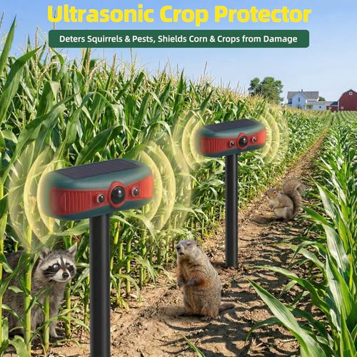 Solar-Powered Motion Security Alarm: 129dB Loud Siren & Red-Blue Strobes, 4 Modes Deters Deer/Cats/Raccoons Waterproof Dual Mount for Yard/Garden/Farm