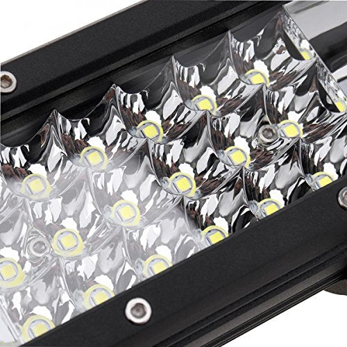 AUXTINGS 45 inch 612W LED Light Bar Triple Row Spot Flood Combo Beam Off Road Lights Waterproof Work Light for Trucks SUV ATV UTV Boat Lights, 12V 24V - size: 45 inch 3 row