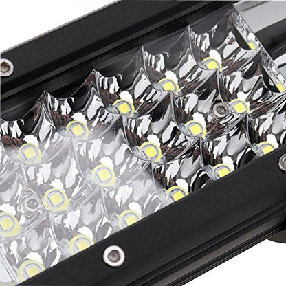 AUXTINGS 45 inch 612W LED Light Bar Triple Row Spot Flood Combo Beam Off Road Lights Waterproof Work Light for Trucks SUV ATV UTV Boat Lights, 12V 24V - size: 45 inch 3 row