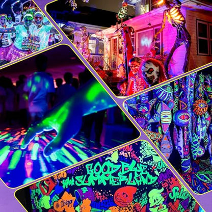 120W Black Light, LED Blacklight Bar with 10ft Cord, Glow in The Dark, for Glow Party, Neon Decoration, Body Paint, Fluorescent Poster, Birthday, Halloween, Bedroom(2 Pack)