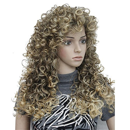 Aimole Synthetic Heat Resistant Hair Long Curly Wigs Cosplay Women Wig(6T24B) - color: #6T24B