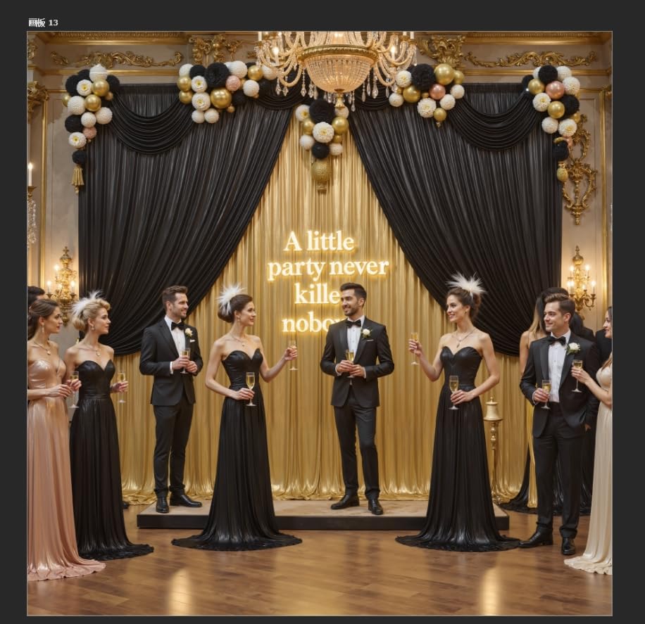 20x10ft Gold Backdrop Curtains Wedding Party Glitter Sequin Curtain Backdrop Fabric Shimmer Drapes Backdrop Bridal Baby Shower Birthday Christmas Photoshoot Background Photography 5x10FT，4 Panels - color: Gold, size: 20ft X 10ft(4 Panels 5ft X 10ft)