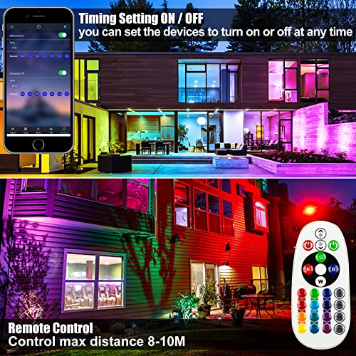 50W RGB Wall Washer Light, RGB Light bar, Warm 3000K & 16 Million Colors&Timing& Music Sync, with Remote & APP Control, for Commercial Lighting, Birthday Party, Garden Lighting, Wall Display - size: 50W RGB+Warm*1