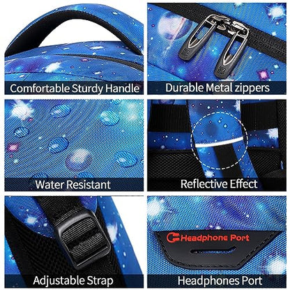 Laptop Backpack,Business Travel Anti Theft Slim College Backpack | Water Resistant Durable Computer Bag Gift for Women & Men Fits 15.6 Inch Laptop and Notebook - Dreamy Blue - color: Dreamy Blue, size: 15.6 Inch, style: Laptop