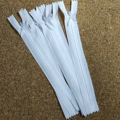 Leekayer 30PCS Invisible Nylon Coil Zipper,Clothing Zipper,DIY Sewing Tool | Invisible Nylon Coil Zipper DIY Sewing Tools for Craft Special(12inch,White) Leekayer - color: White, size: 12inch-30PCS