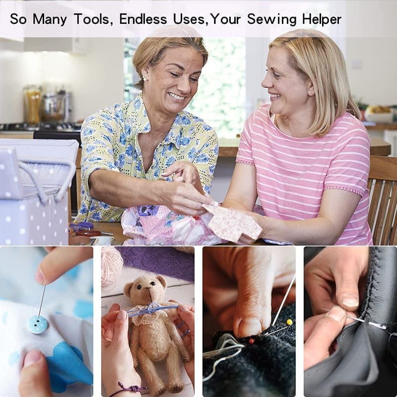 Mini Sewing Kit for Adults & Beginners, Portable Sewing Supplies with, Threads, Buttons & Seam Ripper – Travel & Home Small Sewing Kit with Thread and Needle, Valentine's Day Gift for Mom & Grandma - color: N - 74