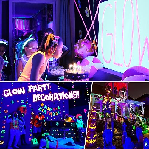LightingWill LED UV Black Light Strip Kit, Ultraviolet Waterproof IP65 32.8FT/10M 3528 600LEDs, 395nm-405nm Blacklight for DJ Bar Club Party Decor Night Fishing with 12V Power Supply - size: 12V 60W Waterproof - 33 ft