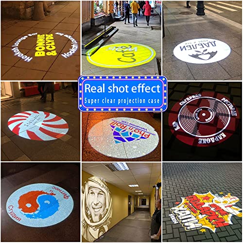 35W LED Logo GOBO Projector Ip67 Waterproof DJ Effect Light Including Free Custom Glass GOBO to Project Image for Hotel Company Store Wedding Advertising Indoor and Outdoor Use (35W)