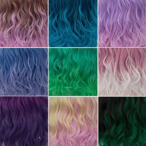 Mildiso Purple Wigs for Women Mardi Gras Wig Short Purple Bob Wig M004PR | Cute Curly Wavy Hair Wigs with Cap for Halloween Cosplay Party - color: Dark Purple
