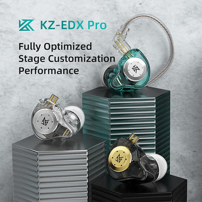 KZ EDX PRO 1DD IEMs in-Ear Headphone,Black Without Mic | Wired Earbud with Heavy Bass Stereo,1DD New 10mm Dynamic Driver,3.5mm Plug & 2pin Detachable Cable,for Audiophile Singers - color: Black, size: without Mic