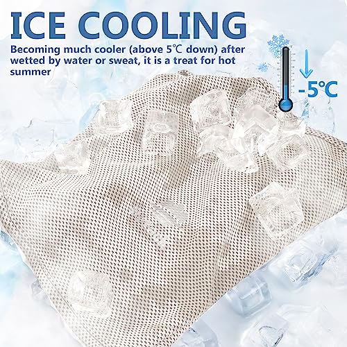 Balaclava Ski Mask, Sun Protection Breathable Face Cover Men Women - color: Beige+grey