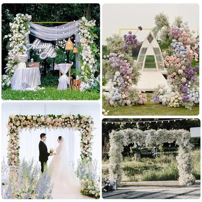 Wokceer Square Wedding Arch Backdrop Stand Gold Metal Arch 7.2FT x 7.2FT - color: Gold, size: 7.2FT x 7.2FT