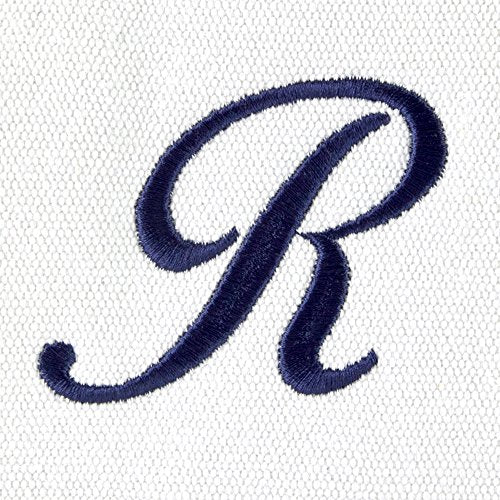DALIX Premium Beach Bags Striped Navy Blue Zippered Tote Bag Monogrammed A - Z - color: R