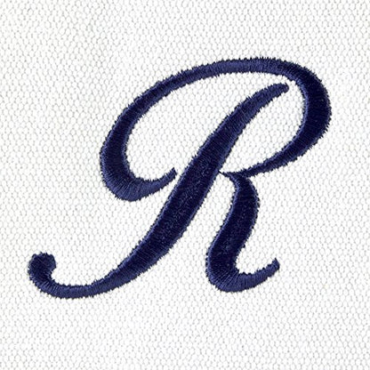 DALIX Premium Beach Bags Striped Navy Blue Zippered Tote Bag Monogrammed A - Z - color: R