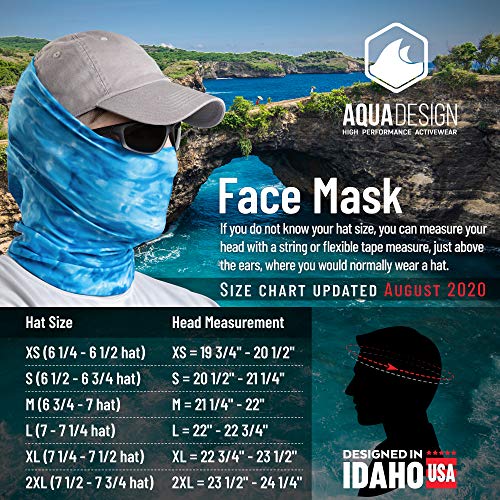 Aqua Design Fishing Hunting Masks Neck Gaiter: Men and Youth UPF 50+ Sun Mask Protection: Camo Face Cover Balaclava Bandana - color: Liquid Purple, size: X-Small