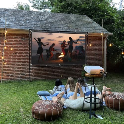 Projector Screen, 4K HD Home Movie Projection Screen, 60"|72"|84"|100"|120"|150" Anti-Crease Theater Screens Indoor Outdoor(Size:84 INCH) - size: 84 INCH