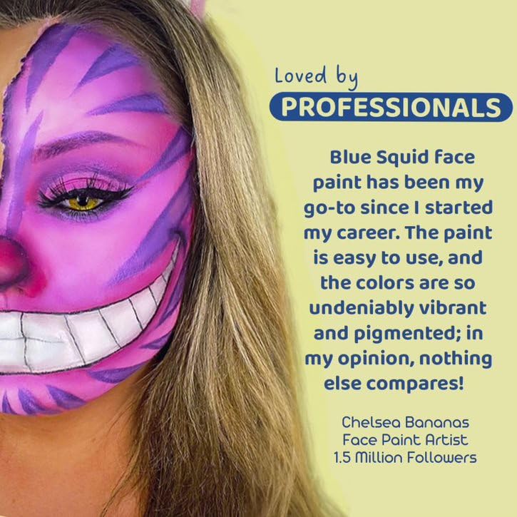 Blue Squid Face Paint Water Based Single Cake Professional Face Paint & Body Paint - Water Activated, Kids Adults Face Painting for Costume, Halloween Makeup, Cosplay - Classic Grey Face Paint 30g - color: Classic Grey 30g