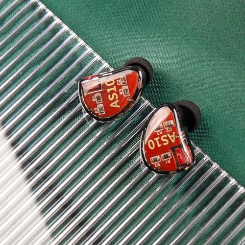 KZ AS10 Pure 5 Balanced Armature 5BA Earphone, Musician in Ear Monitor Headphone High Fidelity HiFi Headset (with Microphone, Green) - color: Green, size: With Microphone