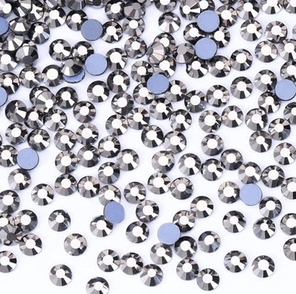 SS20 Grey Hematite Hotfix Rhinestones Bulk 1440PCS (4.8mm) – High Sparkle Glass Flatback Crystals for Clothes, Tumblers, Dance Costumes, Heat Press & DIY Crafts - color: Grey Hematite, size: SS20-4.8mm-1440pcs