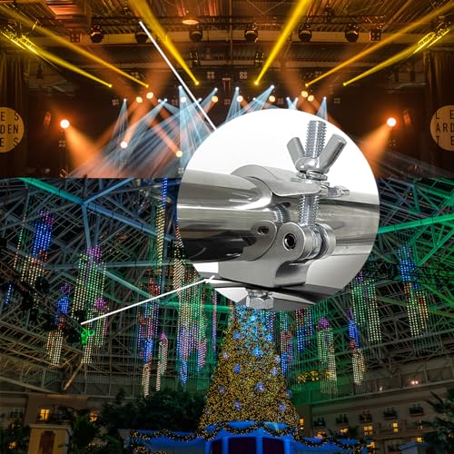 Premium Aluminum Alloy Heavy Duty 550 LB O Clamp for Spot Lights - Fits 42-52mm Tube/Pipe - Stage Lighting - Silver (Pack of 4)