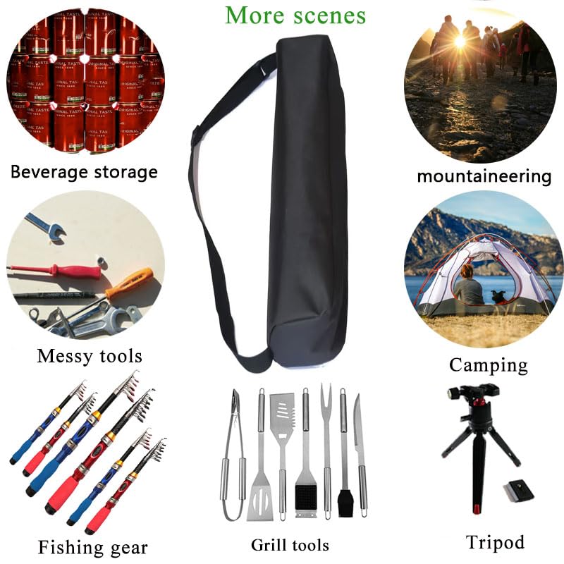 Multi-Purpose Duffle Bag for Sports Gear & Tripod Storage - Heavy Duty Waterproof Organizer for Camera Stand, Mic, Grill Tools, Camping Equipment (17.72''(L) x3.15''(H)) - size: 17''(L)x3''(H)