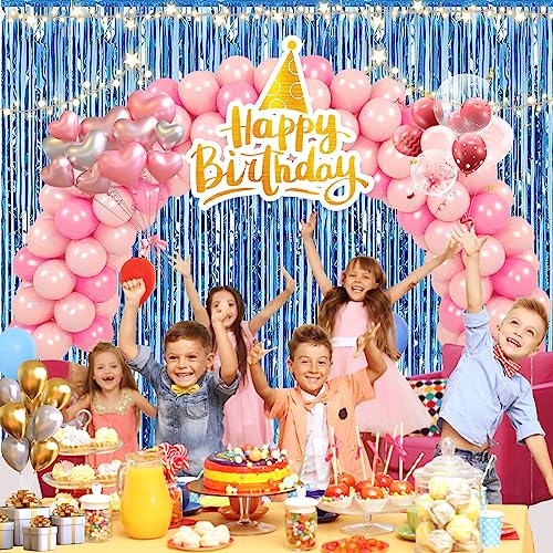 2 Pack 3.28 ft x 6.56 ft Light Blue Tinsel Curtain Party Backdrop - Metallic Foil Fringe Backdrop Door for Halloween, Christmas, Birthday Graduation Wedding Party Streamers Photo Backdrop. - color: Light Blue - 3.28 ft x 6.56 ft