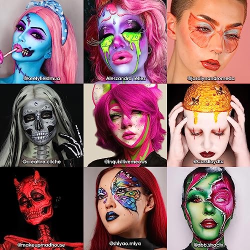 Mehron Makeup Paradise AQ - 30 COLOR PRO PALETTE, Water-Activated Makeup | 30 Color Professional Face & Body Paint Makeup for Cosplay, Theater, & Halloween. Vegan, Cruelty-Free, & Made in USA.