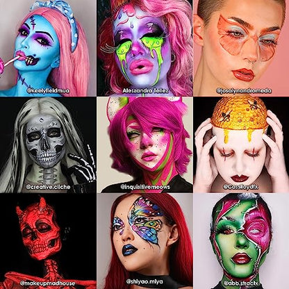 Mehron Makeup Paradise AQ - 30 COLOR PRO PALETTE, Water-Activated Makeup | 30 Color Professional Face & Body Paint Makeup for Cosplay, Theater, & Halloween. Vegan, Cruelty-Free, & Made in USA.