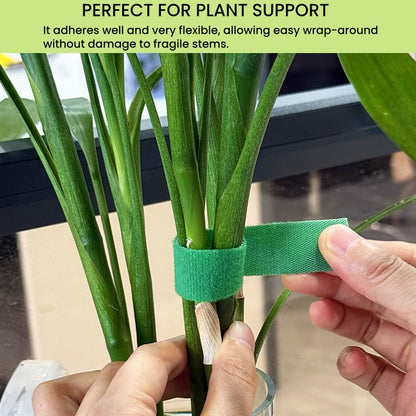 Reusable Plant Ties Hook and Loop Soft Garden Tape Roll Gentle Plant Supporting Ties Double Sided Self Gripping Adjustable Garden Staking Straps for Climbing Plants and Vines (1/2 Inch x 82 ft, Green) - size: 1/2 Inch x 82 Feet