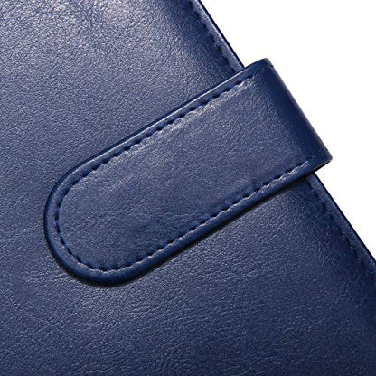 Padfolio Clipboard Folder Portfolio, Mymazn Faux Leather Folder Storage Clipboard with Cover for 8.5 x 11 Legal Pad A4 Refillable Folio Conference Writing Notepad (Blue) - color: Blue