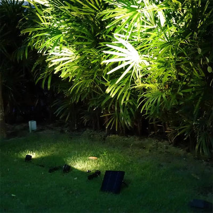 Solar Spot Lights Outdoor Legacy Mini 50X Twin Solar-Powered LED Spotlight (Cool White LED) for Outdoor Garden Yard Landscape Uplight Downlight, Waterproof, Black Finish - size: LEGACY 50X Cool White