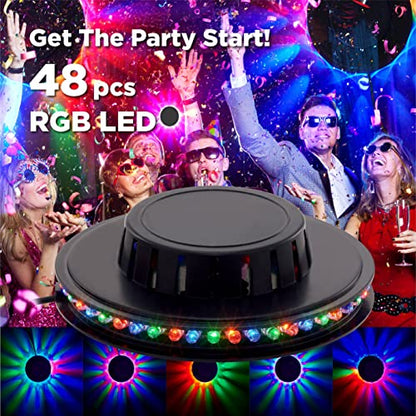 BestLuz Sound Activated Party Lights x 2 Pack, USB Powered DJ Disco Lights for Parties, Birthday Party Decorations, Halloween Party Supplies, RGB Lights Sync with Music, Wall Mount Installation