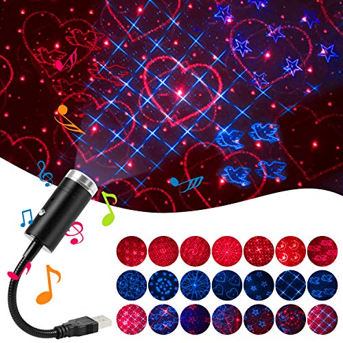 USB Star Night Light for Car Interior,Ceiling, Bedroom, Party and More