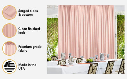 AK Trading DRAPE-5x10 Polyester Backdrop Drapes Curtains Panels with Rod Pockets, Pink, 10' x 10' - color: Pink, size: 60"W x 120"L (Pack of 2)