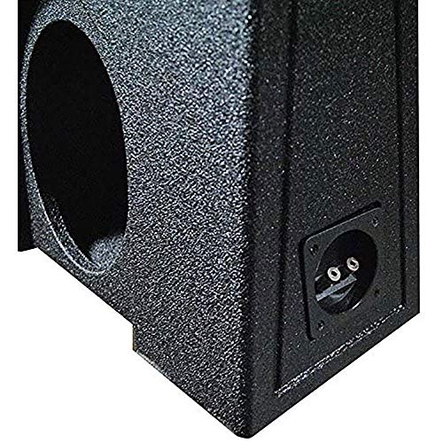 Q Power QBomb Double 10 Inch 34 Hertz Frequency Vented Ported Subwoofer Enclosure Speaker Box with Black Bed Liner Spray and Terminal Cup Connectors - style: 10" Dual QBOMB