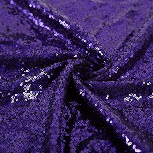 JYFLZQ Purple Sequin Backdrop Curtains for Party 2ft x 4ft 1Panel - color: Purple, size: 2 ft x 8 ft - 4 Panels