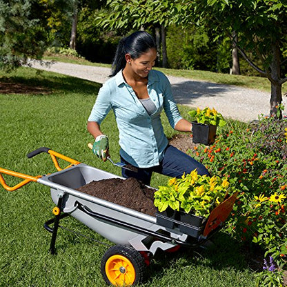 WORX Wheelbarrow Heavy Duty Dolly, 8-in-1 Aerocart Garden Cart, WG050 | lift 200 lbs like lifting 17 lbs; 8-in-1 versatility; smart 2-wheel design; heavy-duty durable construction - style: 8-in-1 Aerocart Wheelbarrow