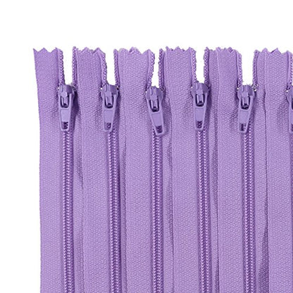 Renashed 60Pcs 12Inch Nylon Coil Zippers for Tailor Sewer Sewing Craft Crafter's Specia (Light Purple) - color: Light purple