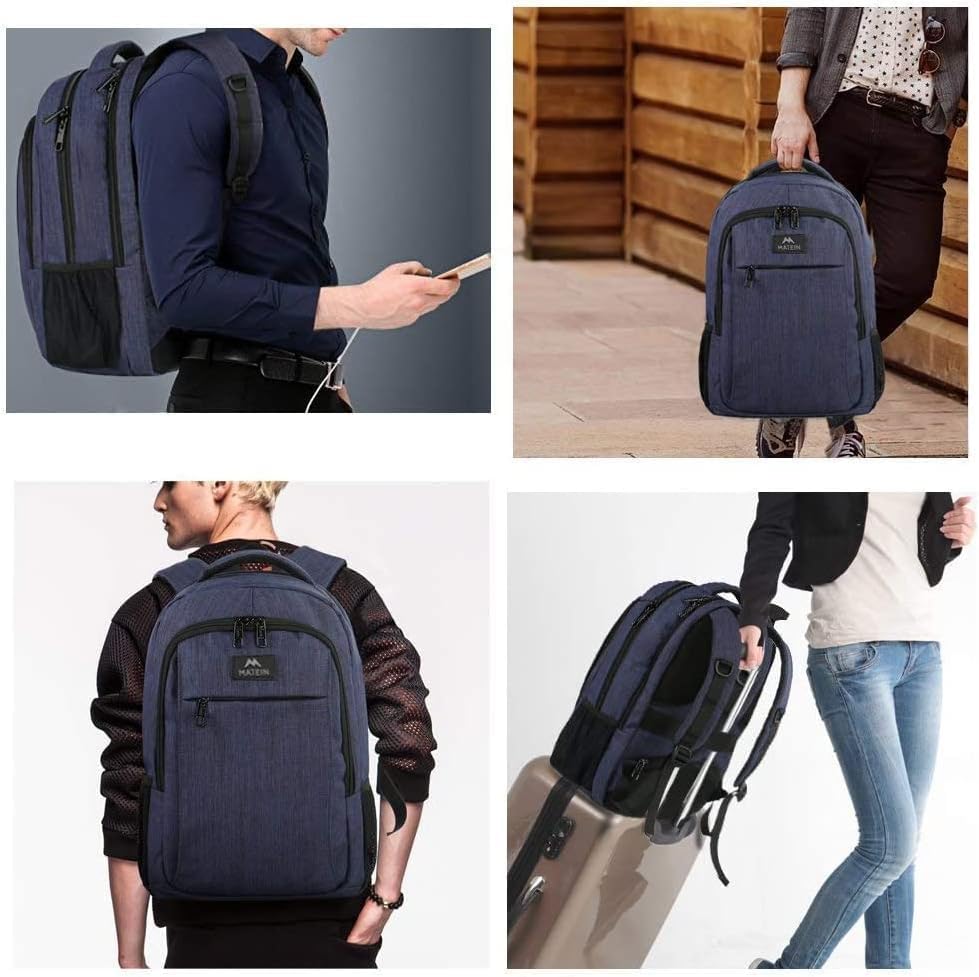 MATEIN Blue Laptop Backpack, Slim Travel Backpack with Laptop Compartment | Fits 15.6 Inch Notebook, Anti Theft Pocket, College Student Daypack, Teenager Gift, Computer Daily Bag for Men Women - color: Blue, size: 15.6 Inch