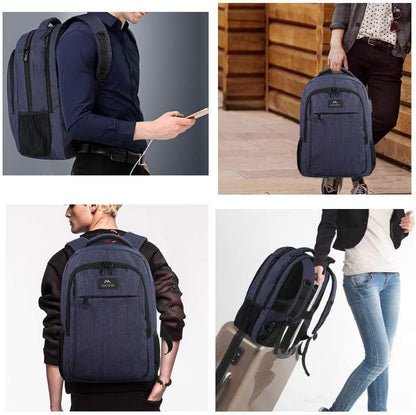 MATEIN Blue Laptop Backpack, Slim Travel Backpack with Laptop Compartment | Fits 15.6 Inch Notebook, Anti Theft Pocket, College Student Daypack, Teenager Gift, Computer Daily Bag for Men Women - color: Blue, size: 15.6 Inch