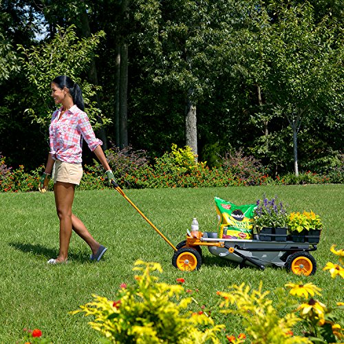 WORX Wheelbarrow Heavy Duty Dolly, 8-in-1 Aerocart Garden Cart, WG050 | lift 200 lbs like lifting 17 lbs; 8-in-1 versatility; smart 2-wheel design; heavy-duty durable construction - style: 8-in-1 Aerocart Wheelbarrow