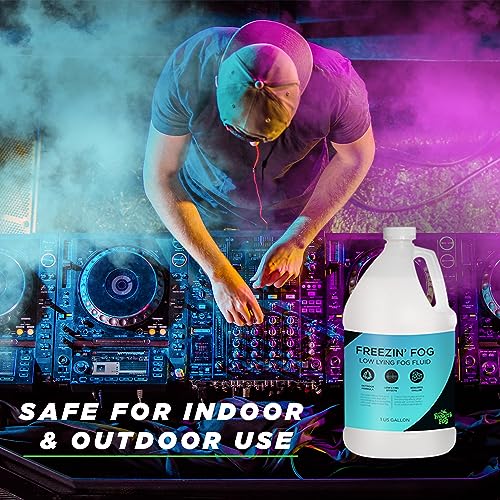Froggy's Fog Freezin Fog, Low-Lying Ground Fog Fluid for Professional and Home Haunters, Theatrical Effects, and More, 1 Gallon - size: 128 Fl Oz (Pack of 1)