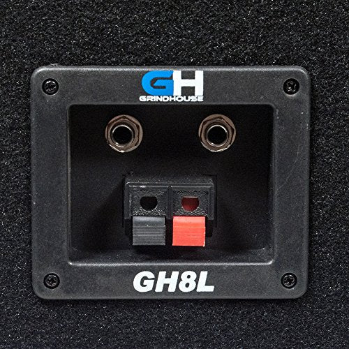 Grindhouse Speakers - GH8L-Pair - Pair of Passive 8 Inch 2-Way PA/DJ Loudspeaker Cabinet - 500 Watt each Full Range PA/DJ Band Live Sound Speaker - size: Pair