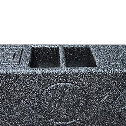 Q Power QBomb Double 10 Inch 34 Hertz Frequency Vented Ported Subwoofer Enclosure Speaker Box with Black Bed Liner Spray and Terminal Cup Connectors - style: 10" Dual QBOMB