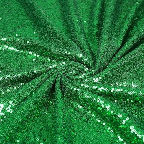 Eternal Beauty Green 3mm Sequin Backdrop 2x8 Ft 2 Pack Wedding | Dense Sparkle Fabric With Breathable Mesh Backing And Rod Pocket For St Patricks Day Parties And Photo Booth Events - color: Green, size: 2Ftx8Ft