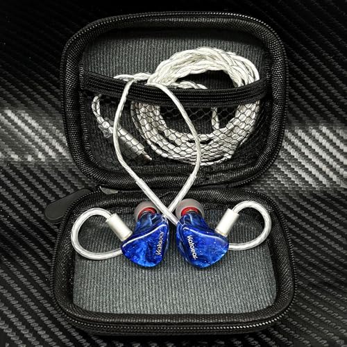 in Ear Monitor Headphones for Musician, 10mm Berryllium Diaphram Dynamic Driver Wired Earbuds with Detachable OFC Silver-Plated Cable for Audiophile DJ Studio Gaming (3.5mm, Blue) - style: 3.5mm
