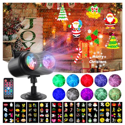 HAKUTA Halloween Christmas 3-in-1 Wave Ocean Effect Laser Projector Lights