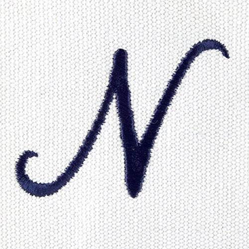 DALIX Premium Beach Bags Striped Navy Blue Zippered Tote Bag Monogrammed A - Z - color: N