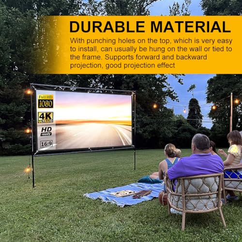 Projector Screen, 4K HD Home Movie Projection Screen, 60"|72"|84"|100"|120"|150" Anti-Crease Theater Screens Indoor Outdoor(Size:84 INCH) - size: 84 INCH